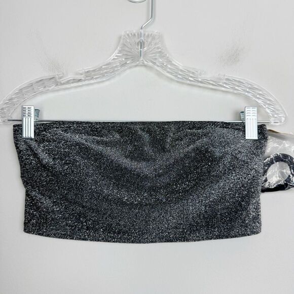 VICTORIA’S SECRET PINK | NEW Black Shimmer Two Piece Swimsuit Women’s Size M - Picture 6 of 16